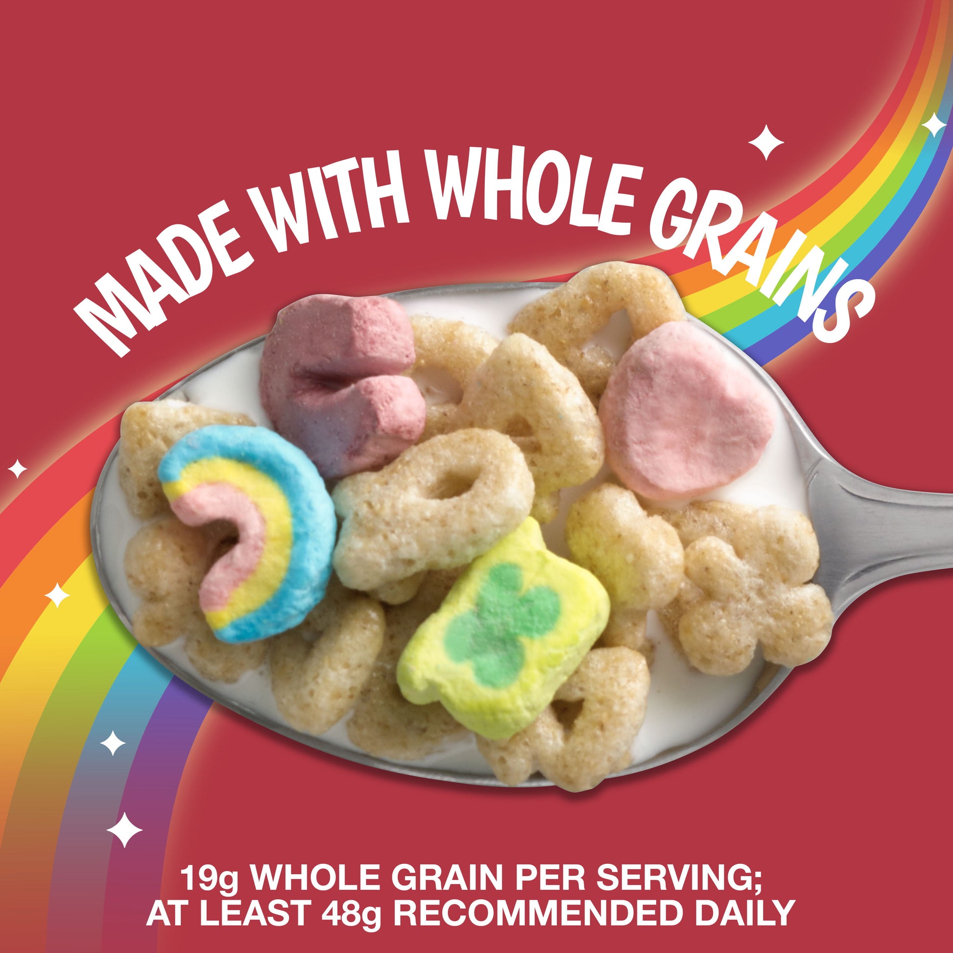 Lucky Charms Gluten Free Cereal with Marshmallows, Family Size, 18.6 OZ - LOOP MX