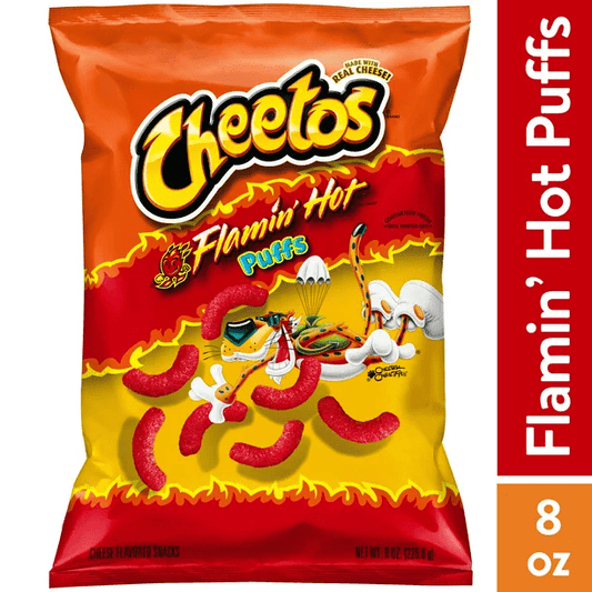 Cheetos Puffs Flamin' Hot Cheese 8 oz - LOOP MX