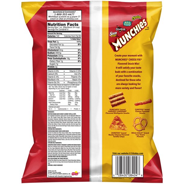 Munchies Cheese Fix Flavored Snack Mix, 8 Oz - LOOP MX