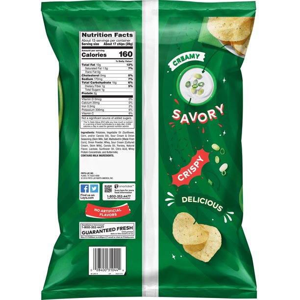 Lays Sour Cream & Onion Party Size 12.5 oz - LOOP MX