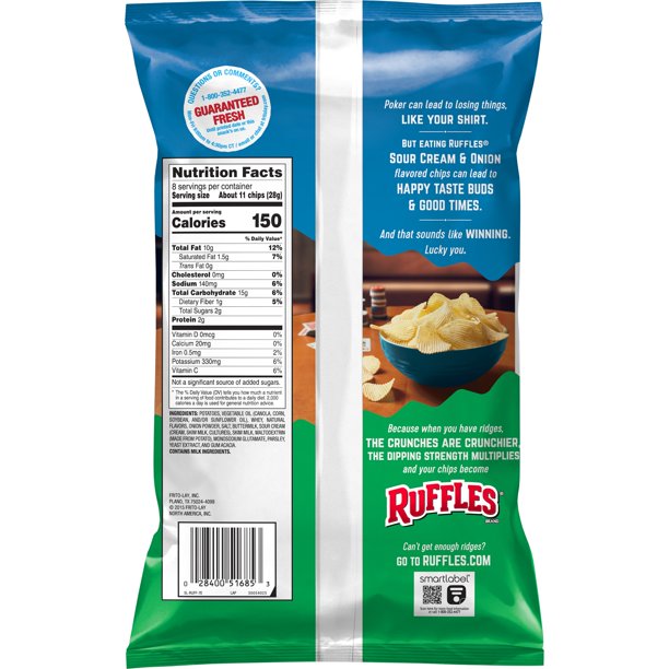 Ruffles Sour Cream & Onion 8 oz - LOOP MX