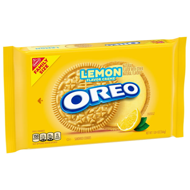 OREO Lemon Creme Sandwich Cookies, Family Size, 20 oz - LOOP MX