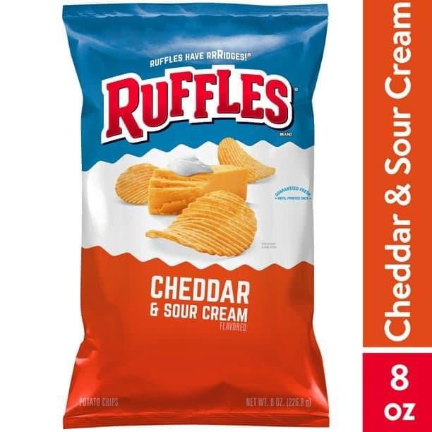 Ruffles Potato Chips Cheddar & Sour Cream Flavored 8 oz.