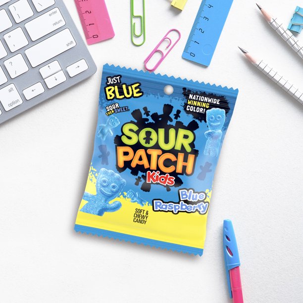 SOUR PATCH KIDS Blue Raspberry Soft & Chewy Candy, 3.6 oz - LOOP MX