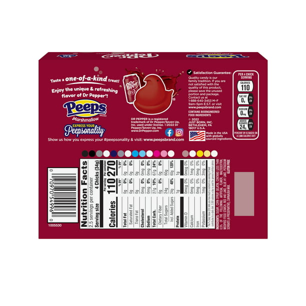 Peeps® 10CT Chicks Dr. Pepper® Flavored Easter Candy 3oz - LOOP MX