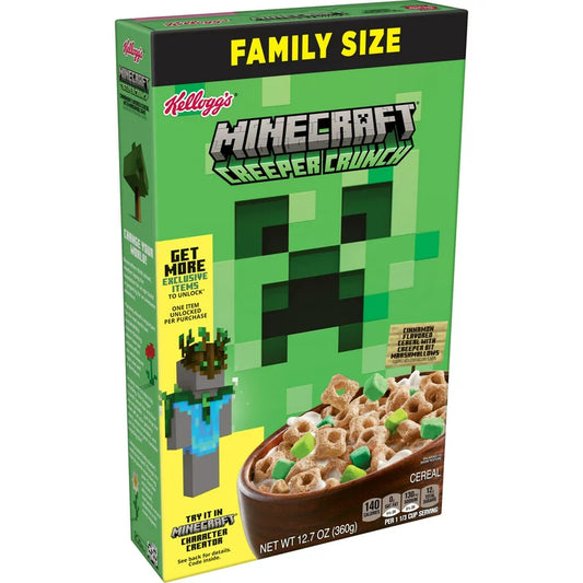 Cereal Minecraft Creeper Crunch 12.7 oz - LOOP MX